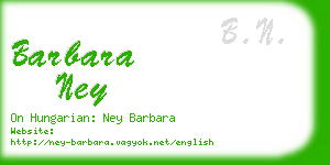 barbara ney business card